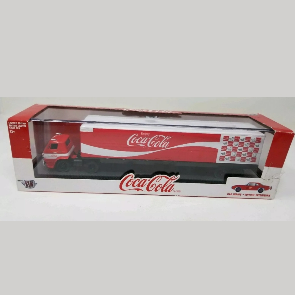 M2 Machines Auto Hauler Coca-Cola 1970 Dodge L600 COE & 1970 Dodge Super Bee 383